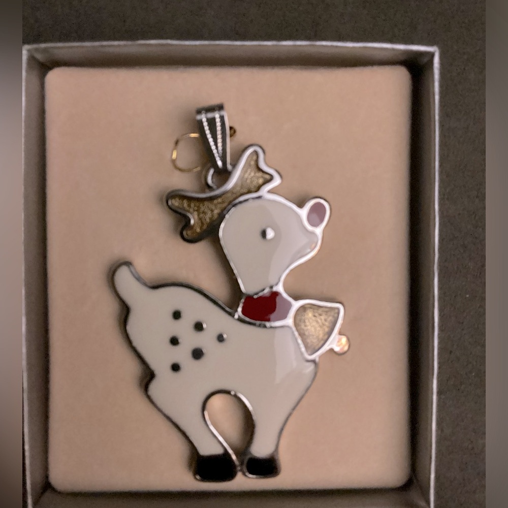 Wallace Silversmiths Reindeer Christmas Cookie ornament